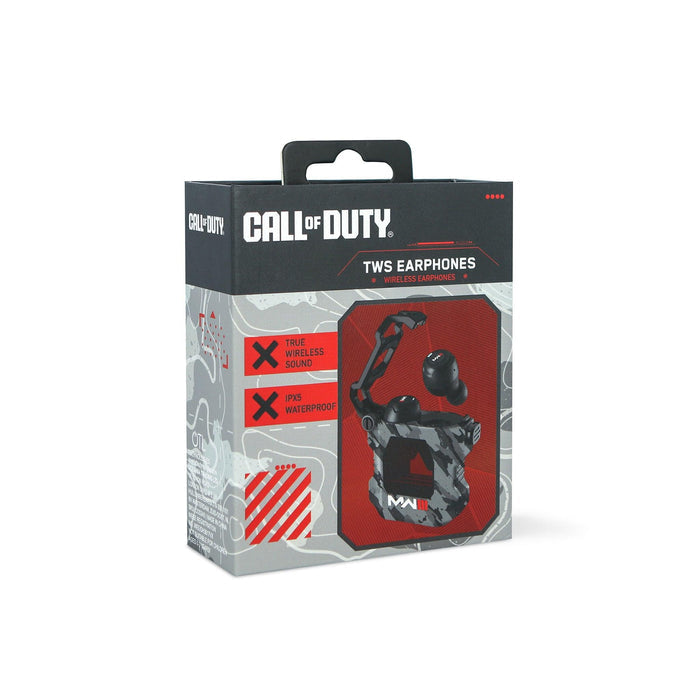 OTL Technologies OTL COD MW3 – True Wireless In-Ear Kopfhörer – Bluetooth 5.3, Eingebautes Mikrofon – Grau/Camouflage, bis zu 6 h