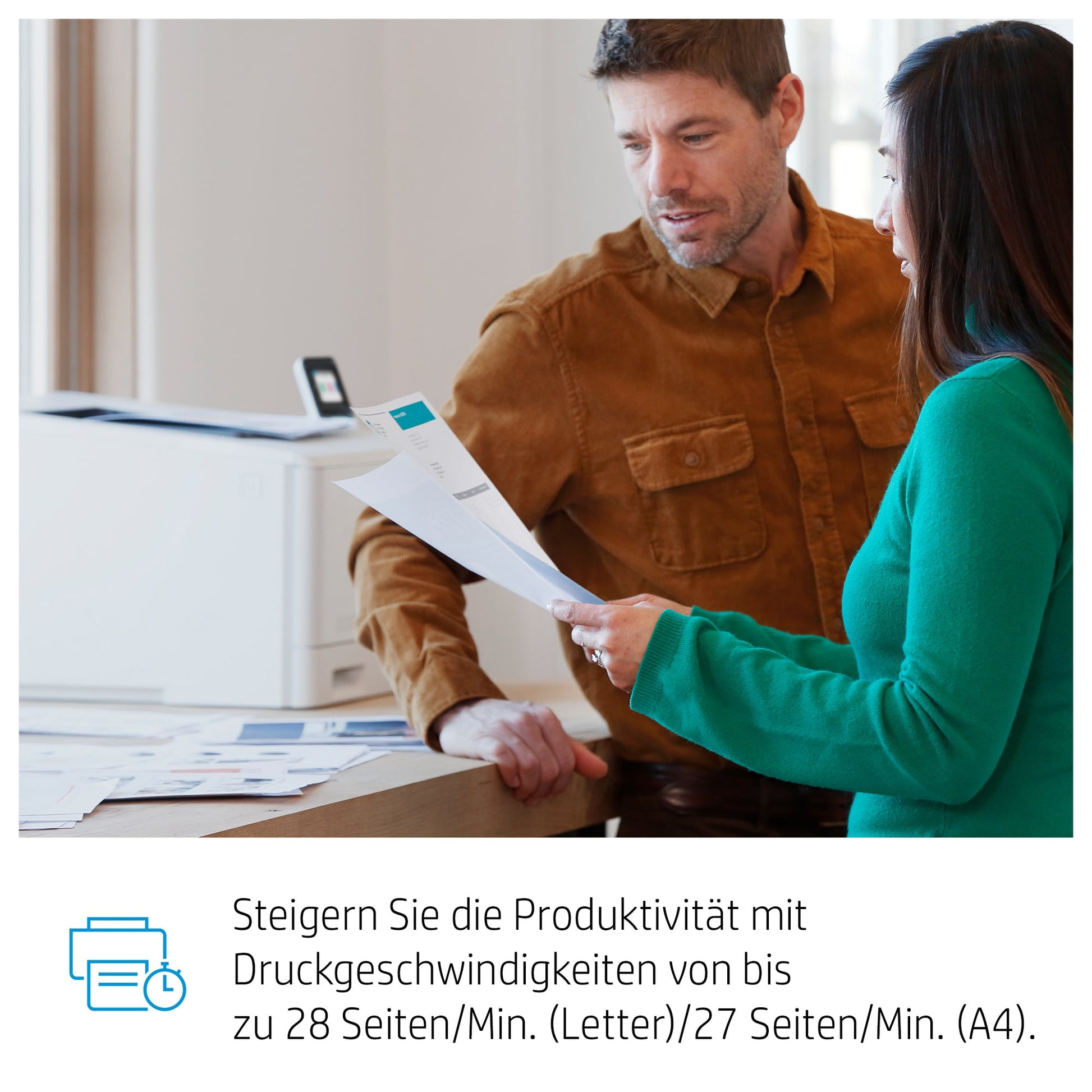 HP Color LaserJet Pro M454dw – A4, Farbe, Duplex, 27 S./Min., 600 × 600 dpi, WLAN/LAN/USB, Papier: 300 Blatt