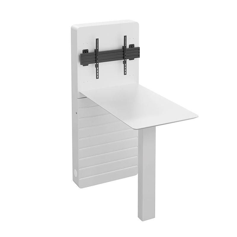 Hagor Bodenständer – 32–55" – VESA 600×400 – bis 50 kg, Diebstahlsicherung – Weiss