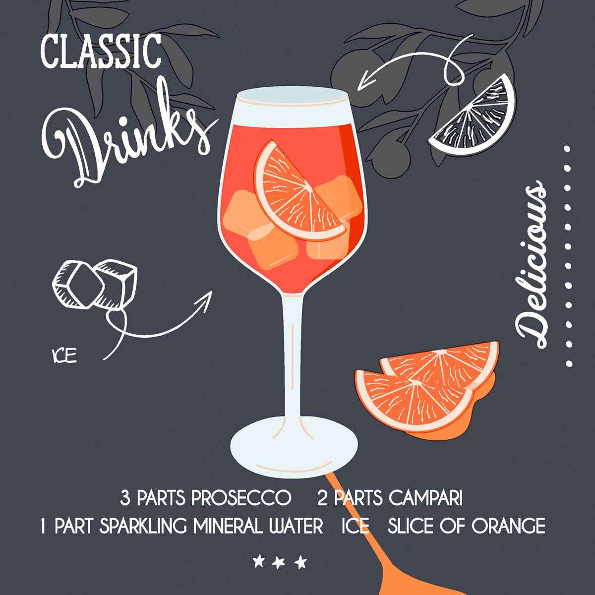 Paper + Design Servietten Campari – mehrfarbig – 24 × 24 cm, 3-lagig – 20 Stück
