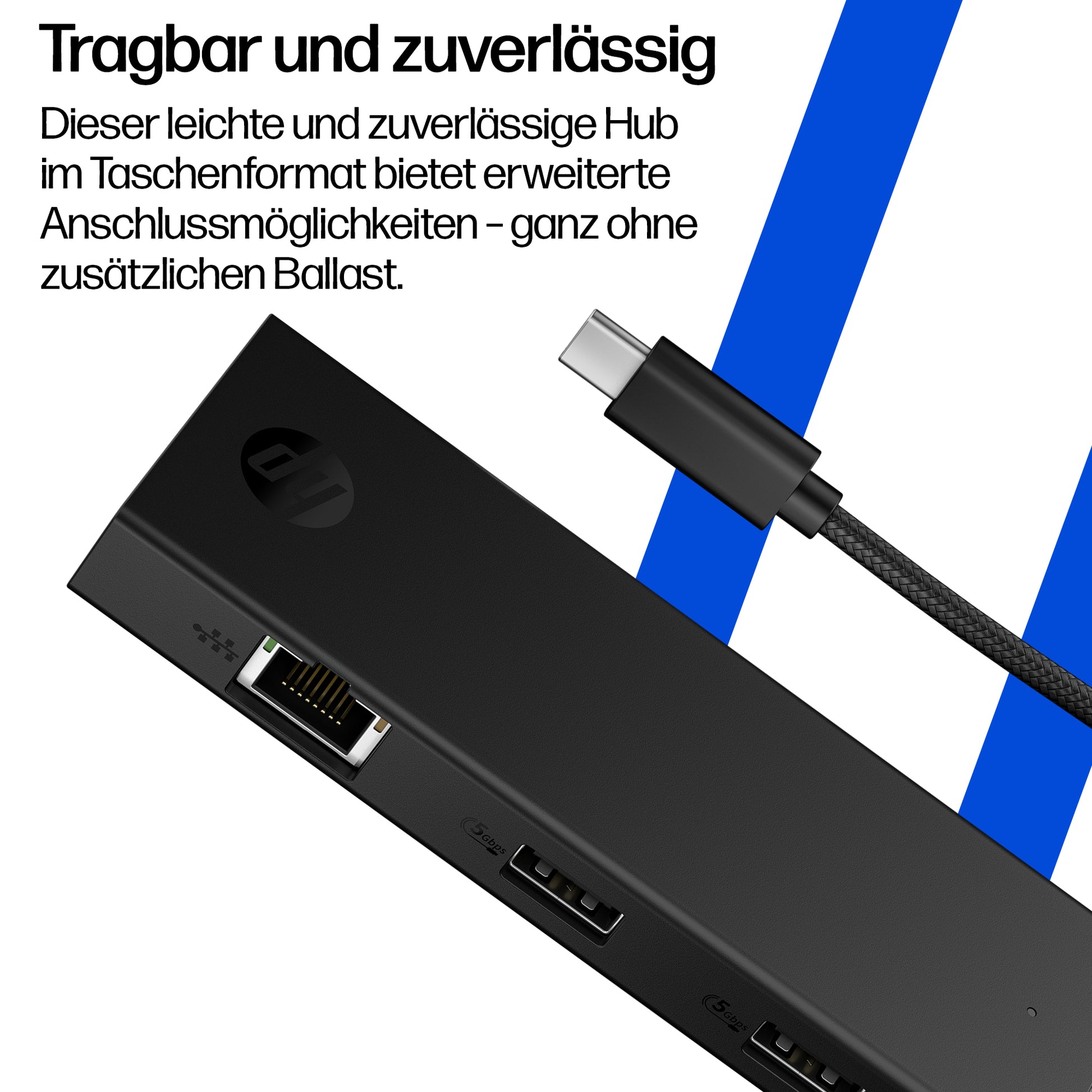 HP EURO USB-Hub – USB-C, für Windows/Mac/ChromeOS