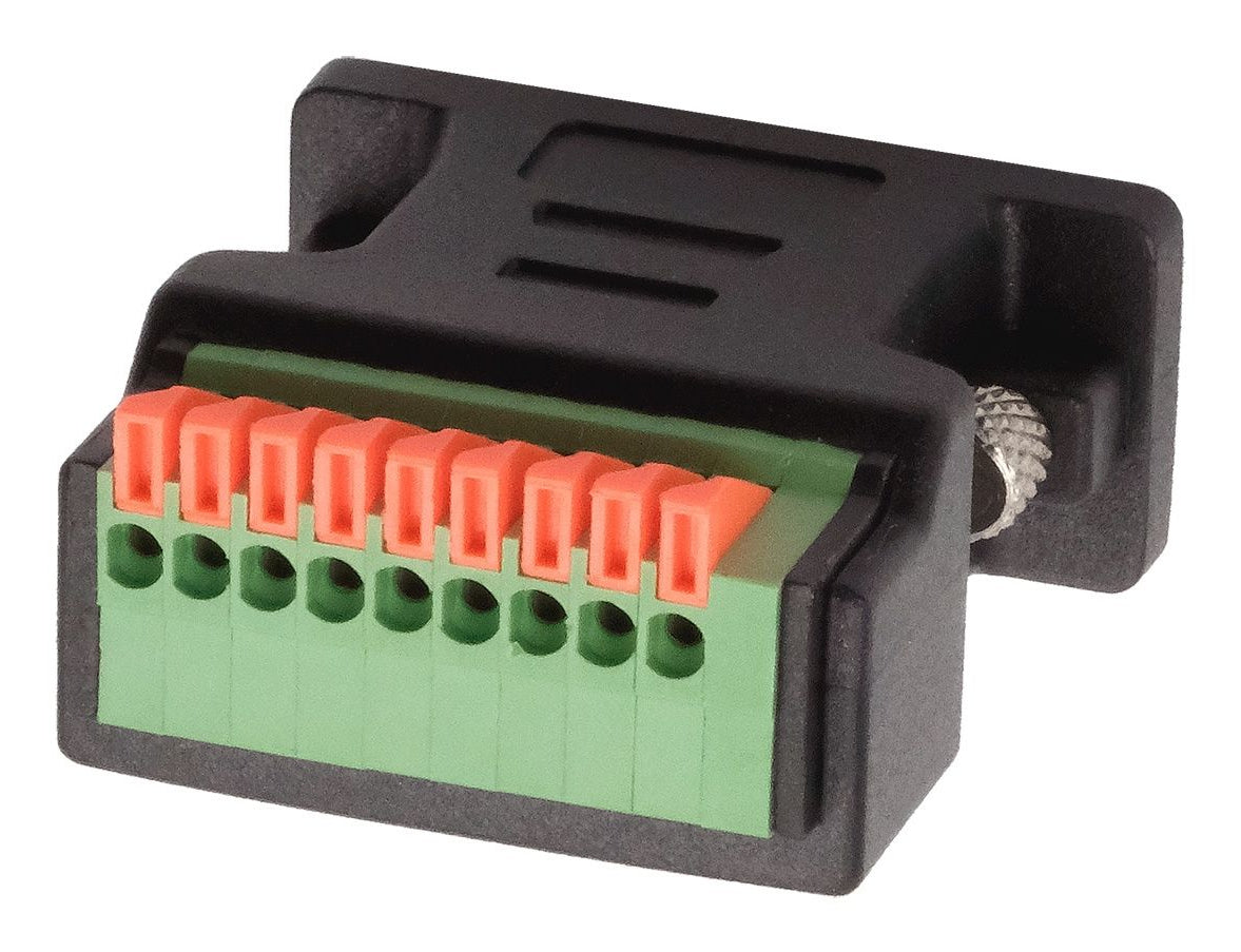 EXSYS EX-49111 Adapter DB9 zu Terminalblock – RS-232, 9-polig – Schwarz