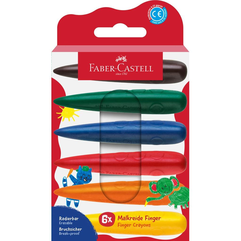 Faber-Castell Fingerfarben – Mehrfarbig – 6 Farben