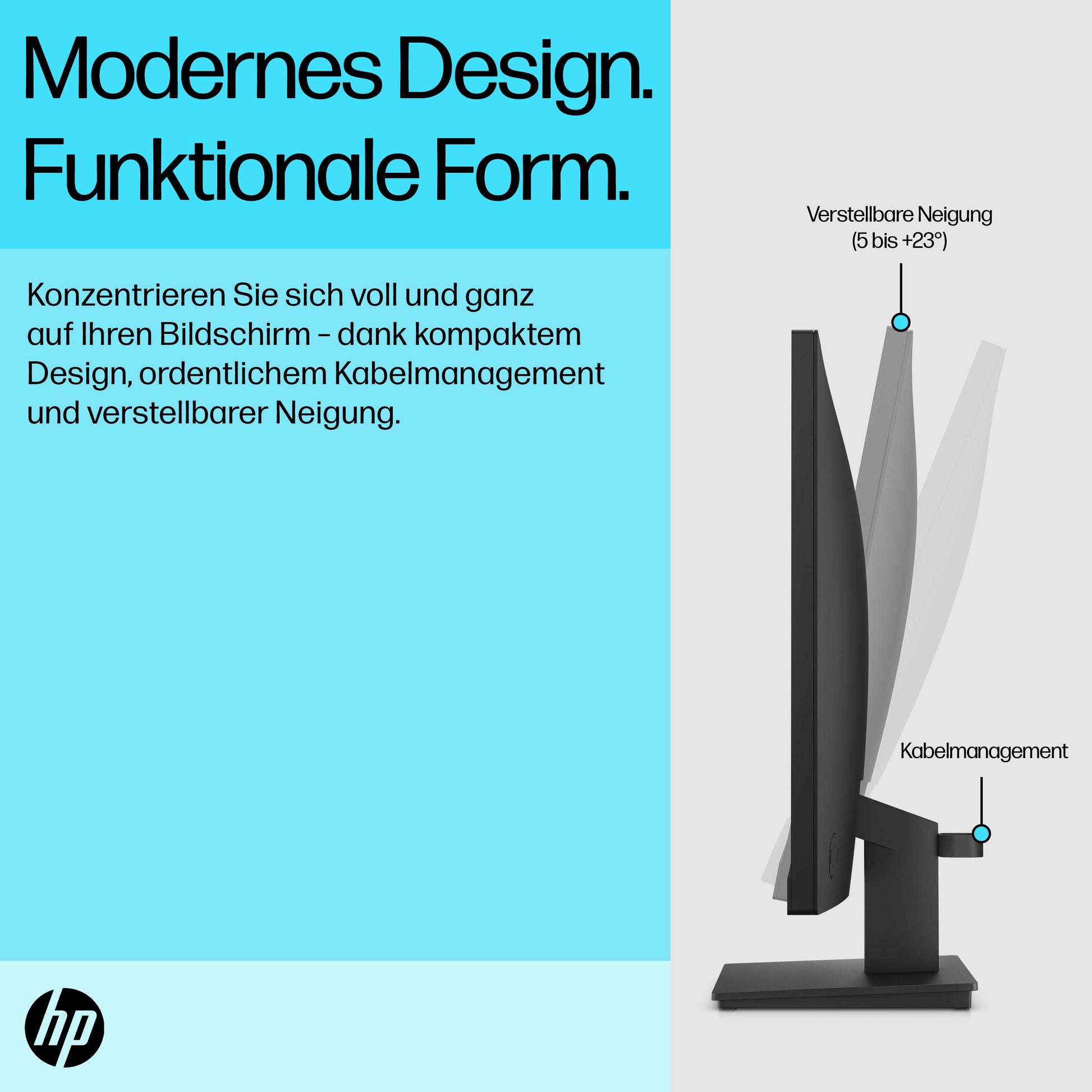 HP P24v G5 – Monitor, 23,8" 1920 × 1080 (Full HD), Schwarz