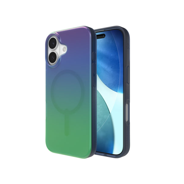 ZAGG Milan Snap Backcover – für Apple iPhone 17, MagSafe, Graphen, Blau/Grün, bis 4 m Sturzsicher