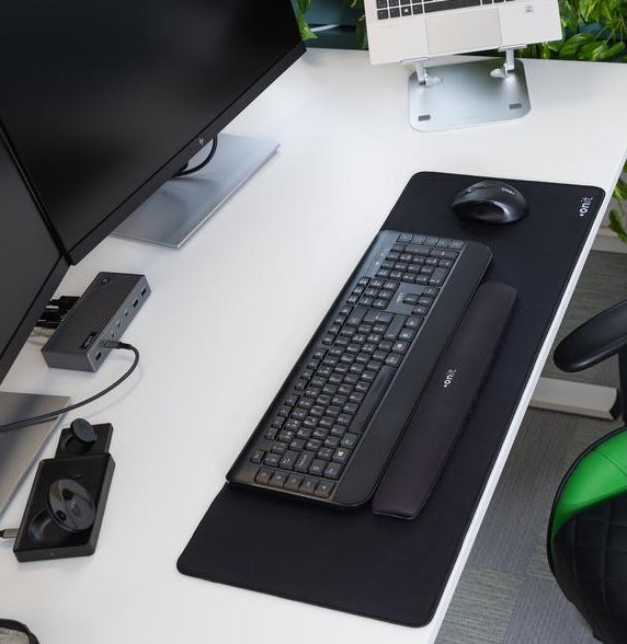 ONIT Handgelenkauflage für Tastatur – Gel – Schwarz – 400 × 60 mm – rutschfest