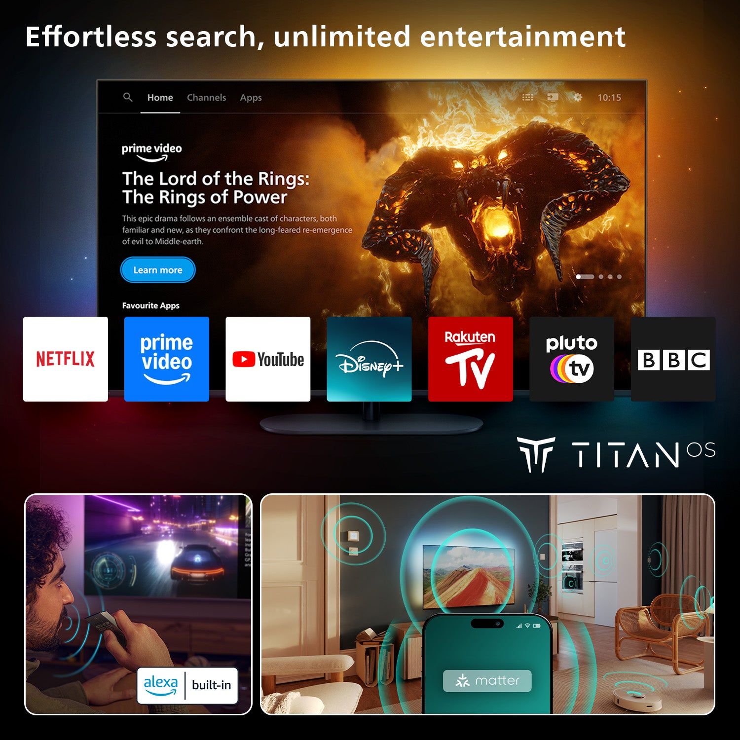 Philips 75PUS8500/12 – 75" QLED UHD 4K, Titan OS, Ambilight (2025)