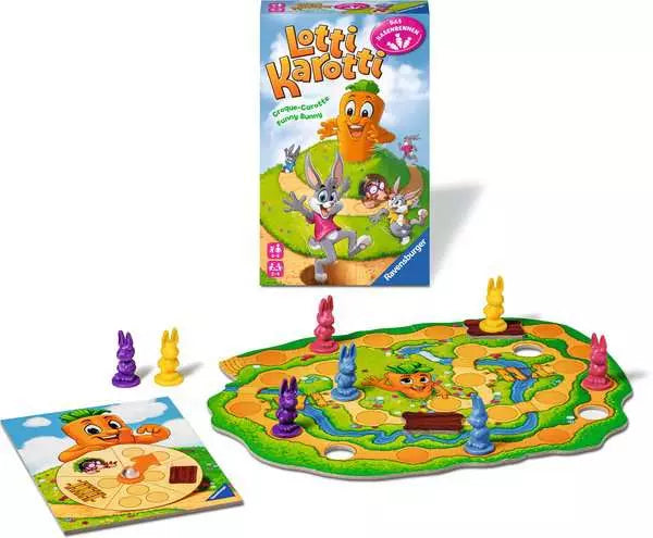 Ravensburger Brettspiel Lotti Karotti – 2–4 Spieler, ab 8 Jahren, mehrsprachig, 115 × 183 × 37 mm