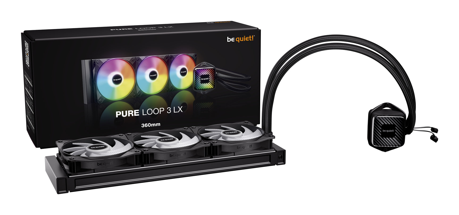 be quiet! be quiet PURE LOOP 3 LX – AIO-Kühler – 360 mm, 3×120 mm, 105,1 m³/h, Schwarz, für LGA 1700, AM5, AM4 und andere