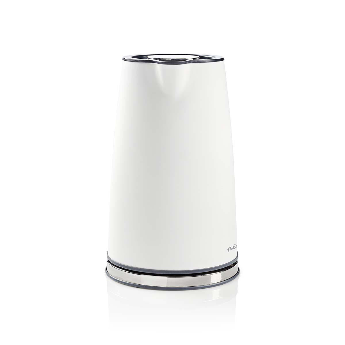 Nedis Wasserkocher – 1,7 l, Kunststoff, 2200 W, Weiss, 360°-Sockel