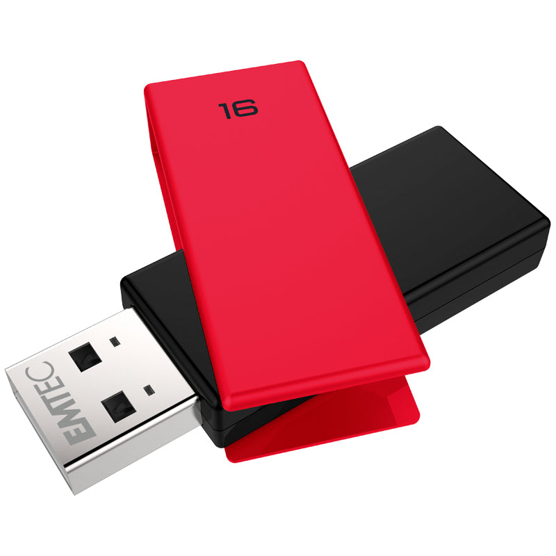Emtec C350 USB-Stick – 16 GB, USB 2.0, rot