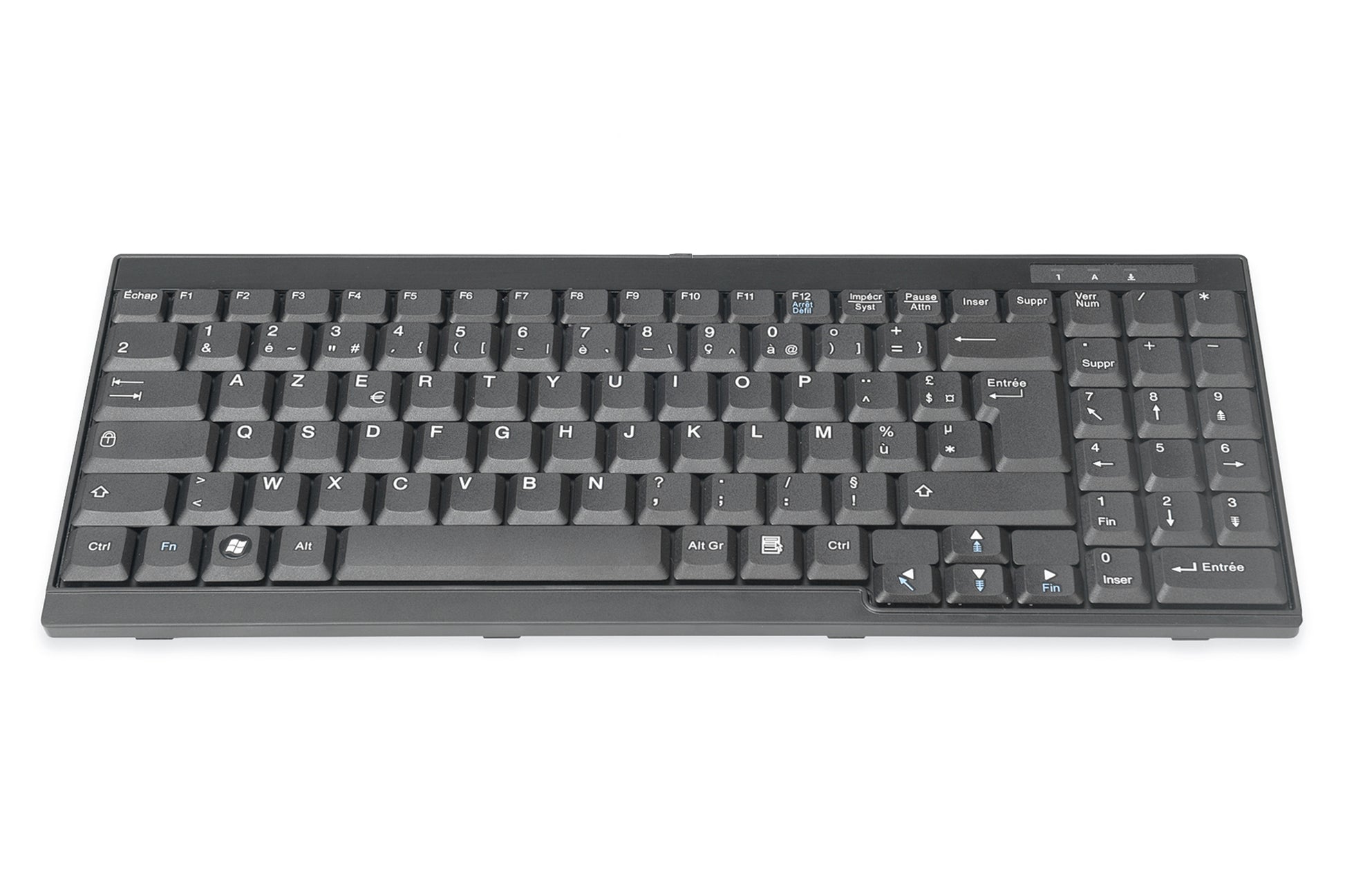Digitus Tastatur, kabelgebunden, FR-Layout (FR), Fullsize (mit Ziffernblock) – für Windows
