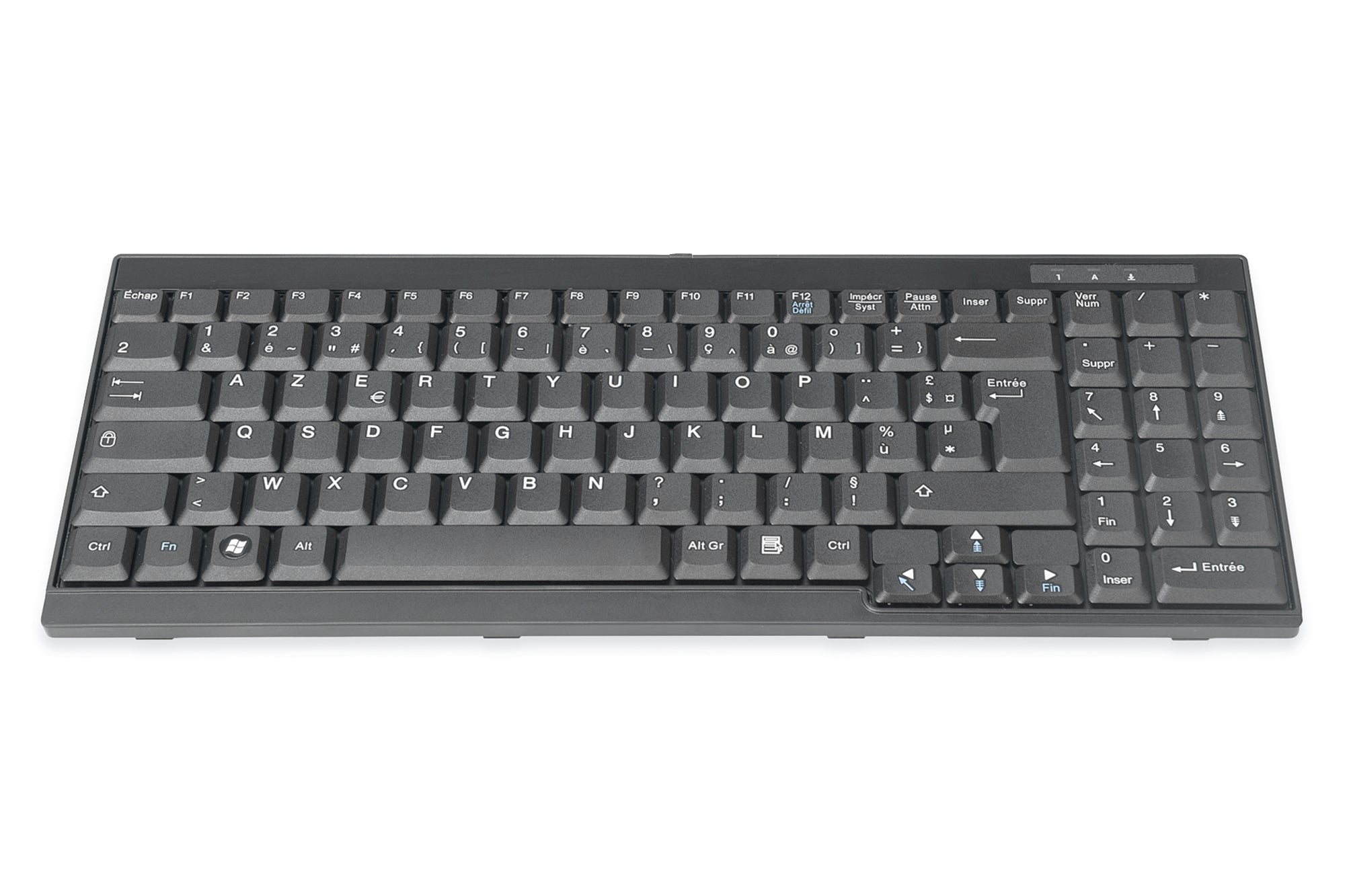 Digitus Tastatur, kabelgebunden, FR-Layout (FR), Fullsize (mit Ziffernblock) – für Windows