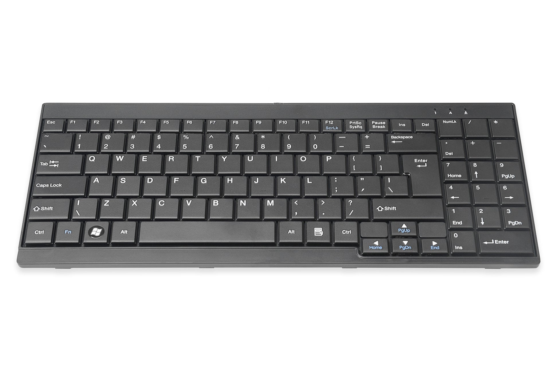 Digitus Tastatur, kabelgebunden (USB), US-Layout (EN), Fullsize (mit Ziffernblock) – für TFT-Konsolen