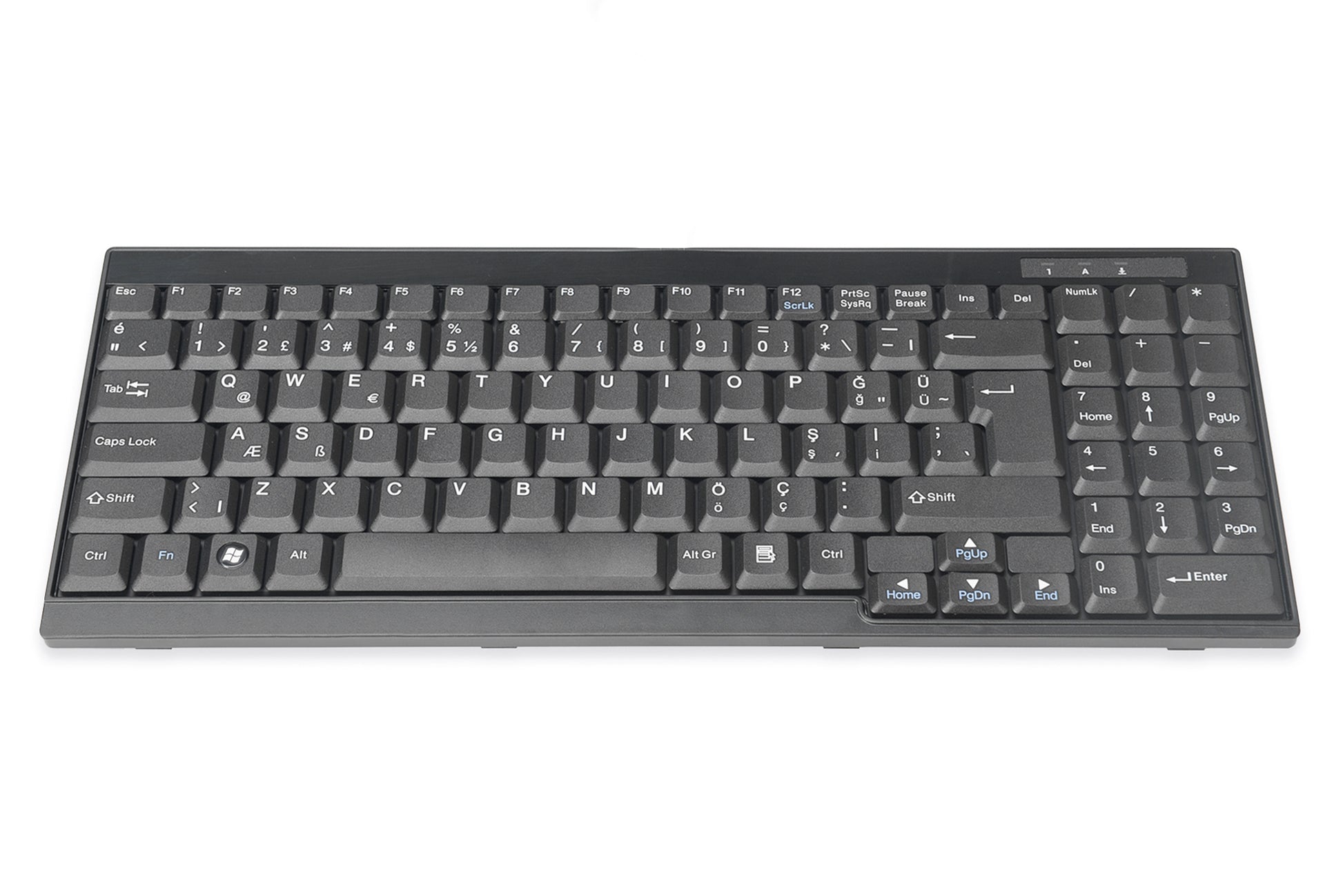 Digitus Tastatur, kabelgebunden, TR-Layout (TR), Fullsize (mit Ziffernblock) – für Windows