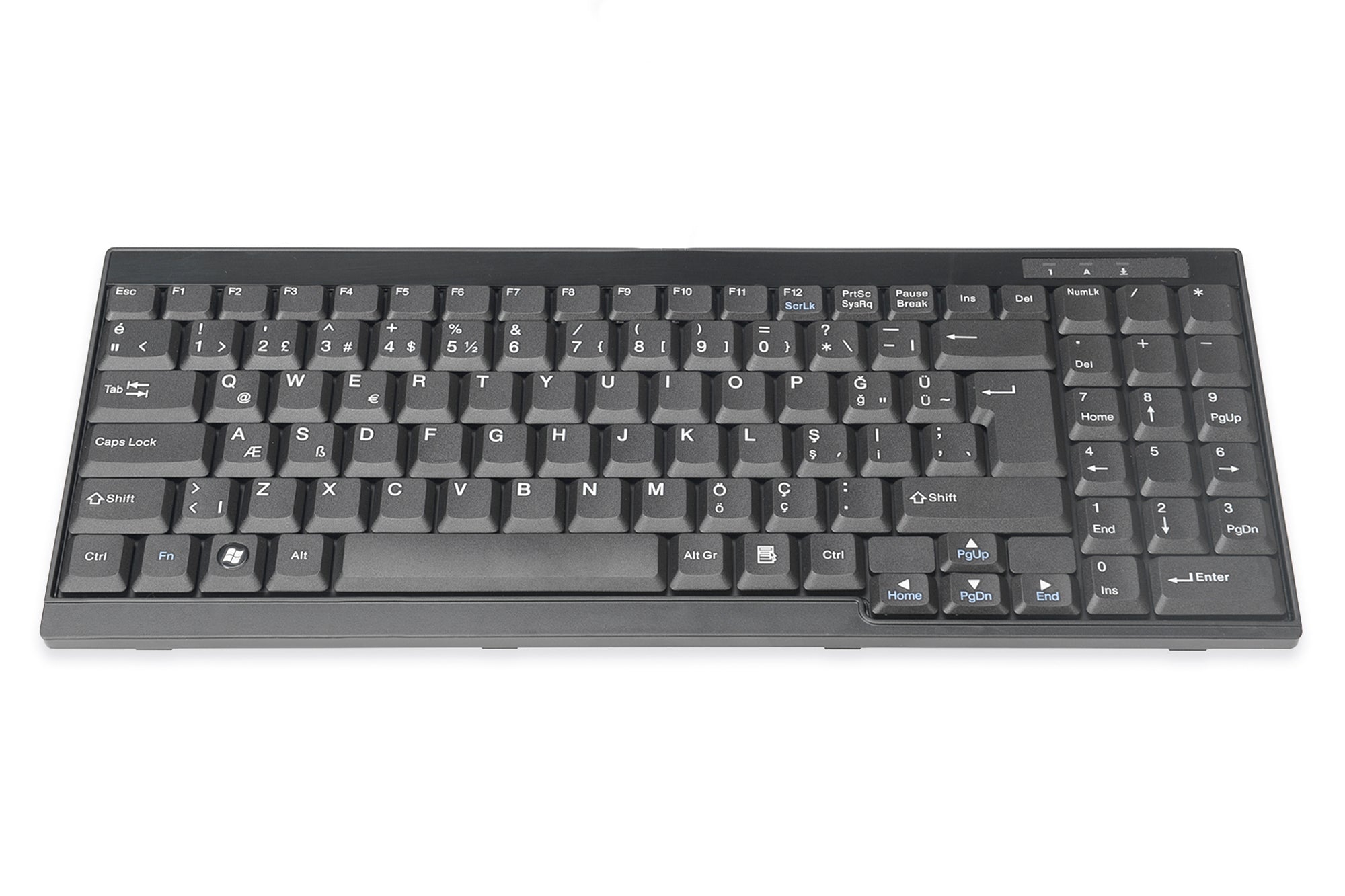 Digitus Tastatur, kabelgebunden, TR-Layout (TR), Fullsize (mit Ziffernblock) – für Windows