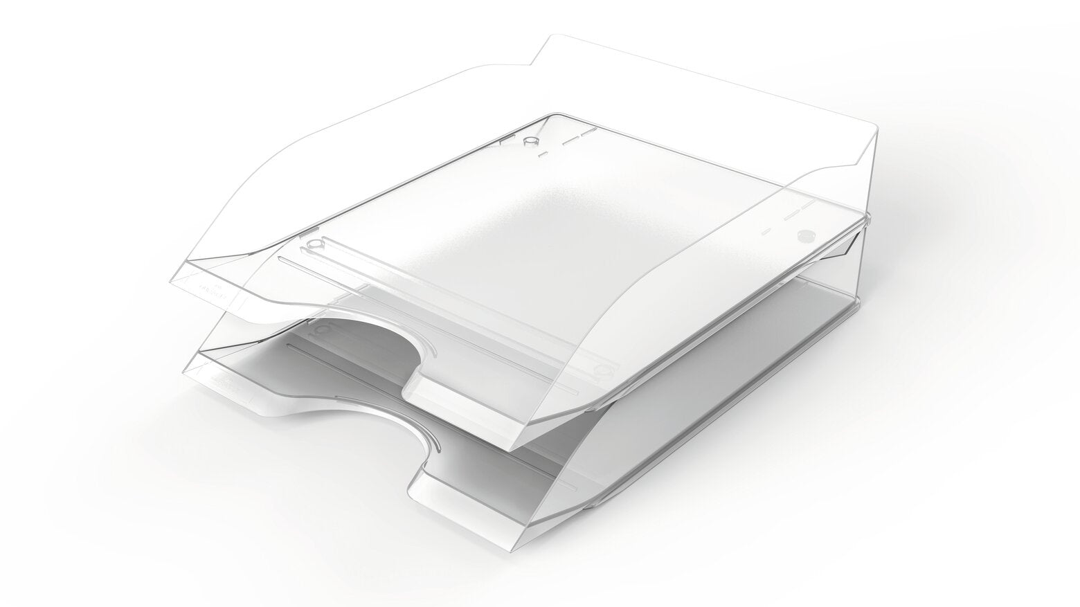 Durable Basic – Briefkorb für A4, Kunststoff, transparent, 253 × 337 × 63 mm