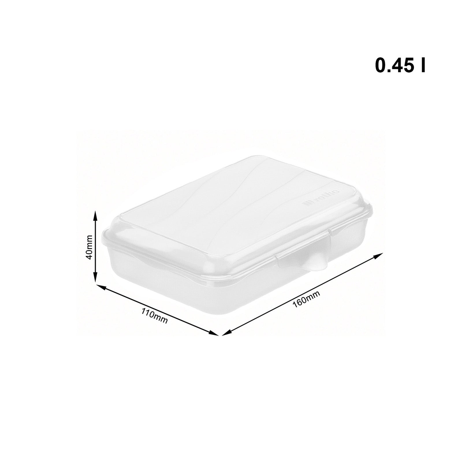 Rotho Lunchbox 450 ml, 16 × 11 × 4 cm, Polypropylen (PP), transparent