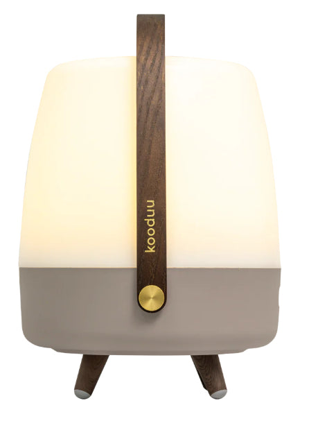 Kooduu Lite-up Play 2.0 – Bluetooth-Lautsprecher – 10 W, 11 h, mit Beleuchtung, Braun