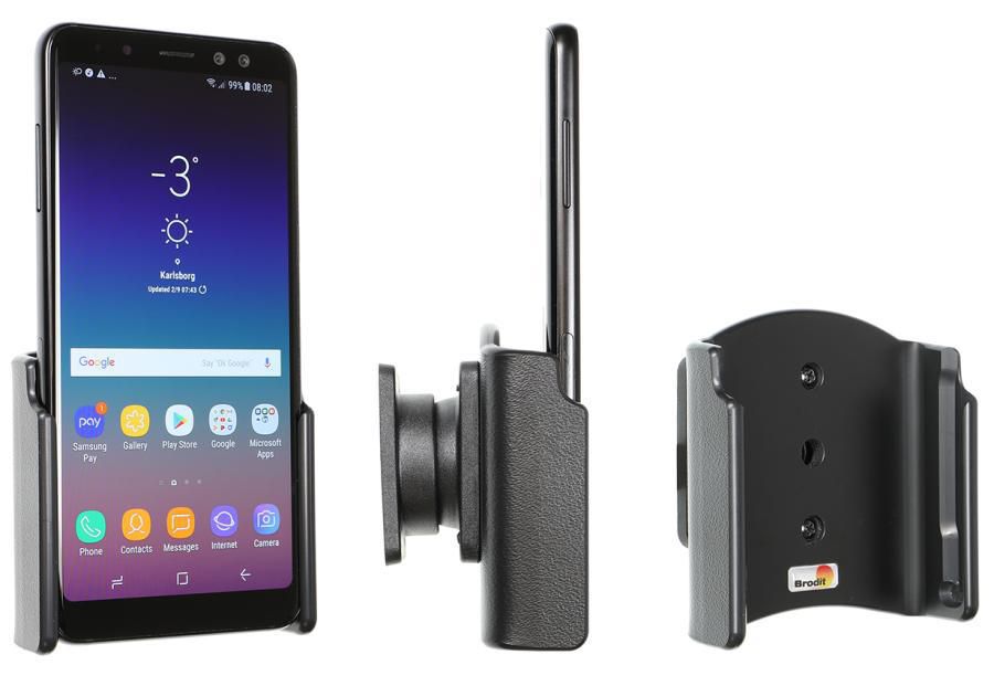 Brodit Auto-Halterung, passiv, 360° drehbar, neigbar 0–20° – für Smartphones – Schwarz, ABS