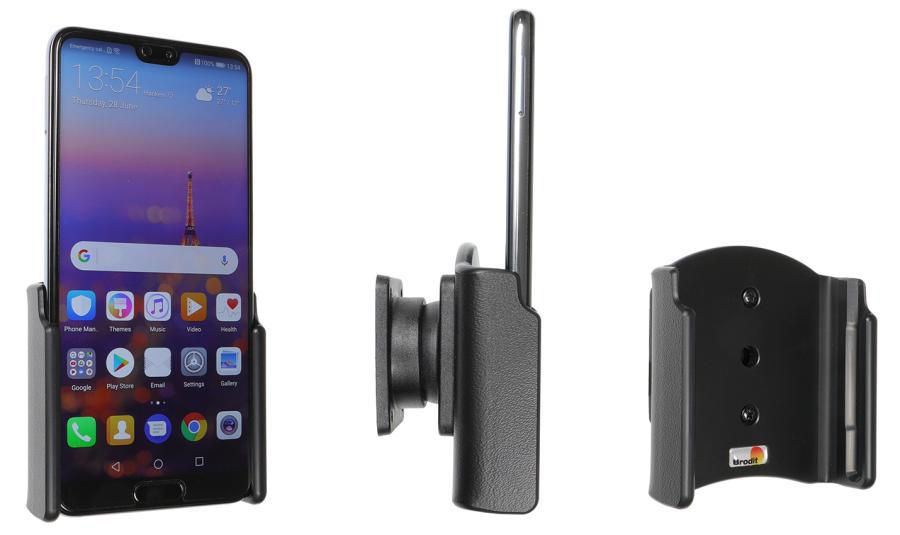 Brodit Auto-Halterung, Schraubbefestigung, 360° drehbar, neigbar – für Huawei P20 – Schwarz, ABS/Acetal
