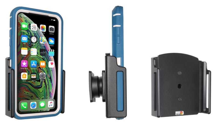 Brodit Auto-Halterung, Lüftung, kippbar und schwenkbar, für iPhone 11 Pro, 11 Pro Max, Xs Max – Schwarz, ABS