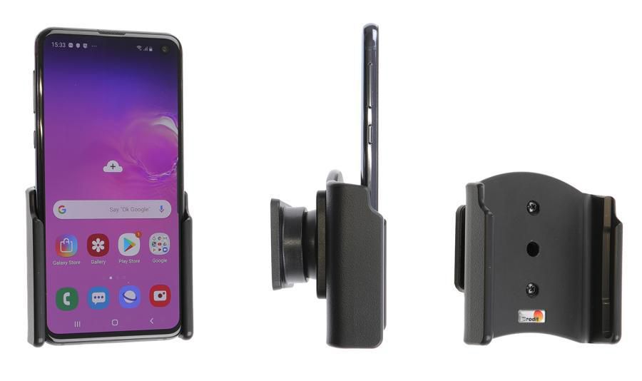 Brodit 711117 – Auto-Halterung – drehbar, neigbar – Schraubbefestigung – für Samsung Galaxy S10e – Schwarz