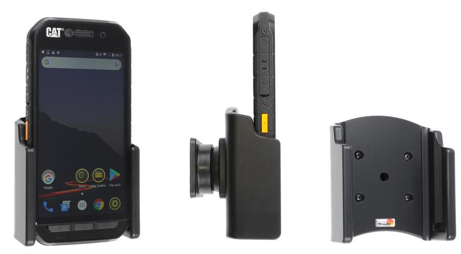Brodit 711130 – Tisch-Ständer – Verstellbar, 0–17° Neigung, 360° Drehbar – für CAT S41 – Schwarz