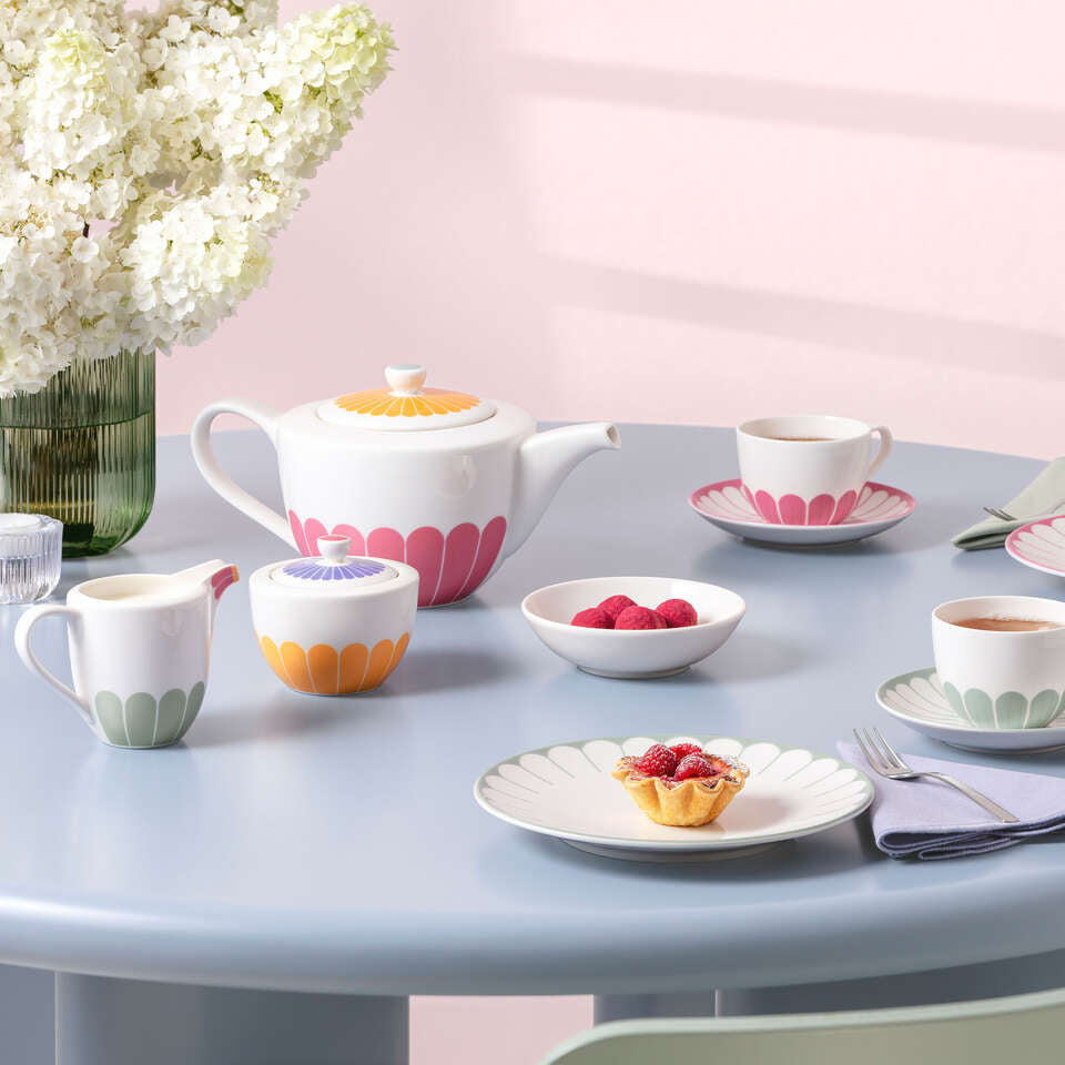 Villeroy & Boch Milchkanne Fleur – 210 ml, 7,8 × 13,6 × 9,1 cm, Porzellan, für Milch