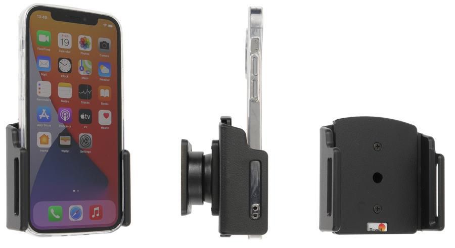 Brodit Auto-Halterung, Lüftung, kipbar – für iPhone 12/12 Pro – Schwarz, ABS