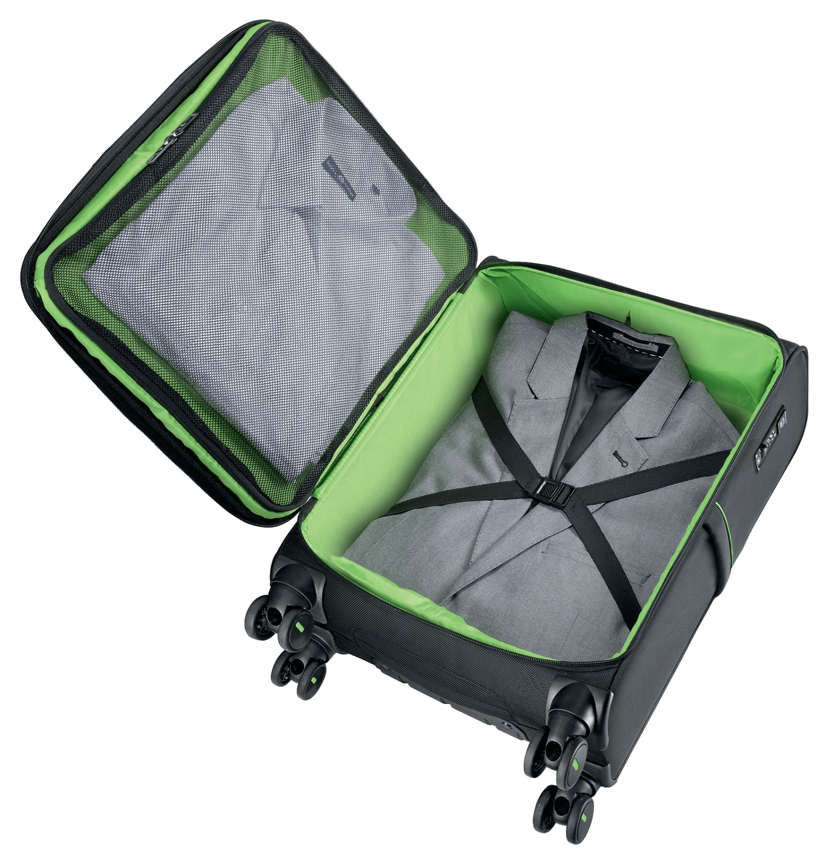 Leitz Trolley Handgepäck – 32 l, für Notebooks bis 15,6", Weichschale, 4 Rollen, schwarz, 38 × 55 × 22,5 cm