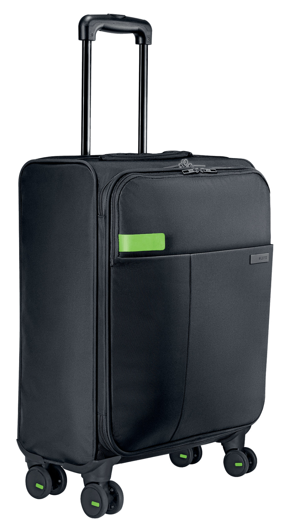 Leitz Trolley Handgepäck – 32 l, für Notebooks bis 15,6", Weichschale, 4 Rollen, schwarz, 38 × 55 × 22,5 cm