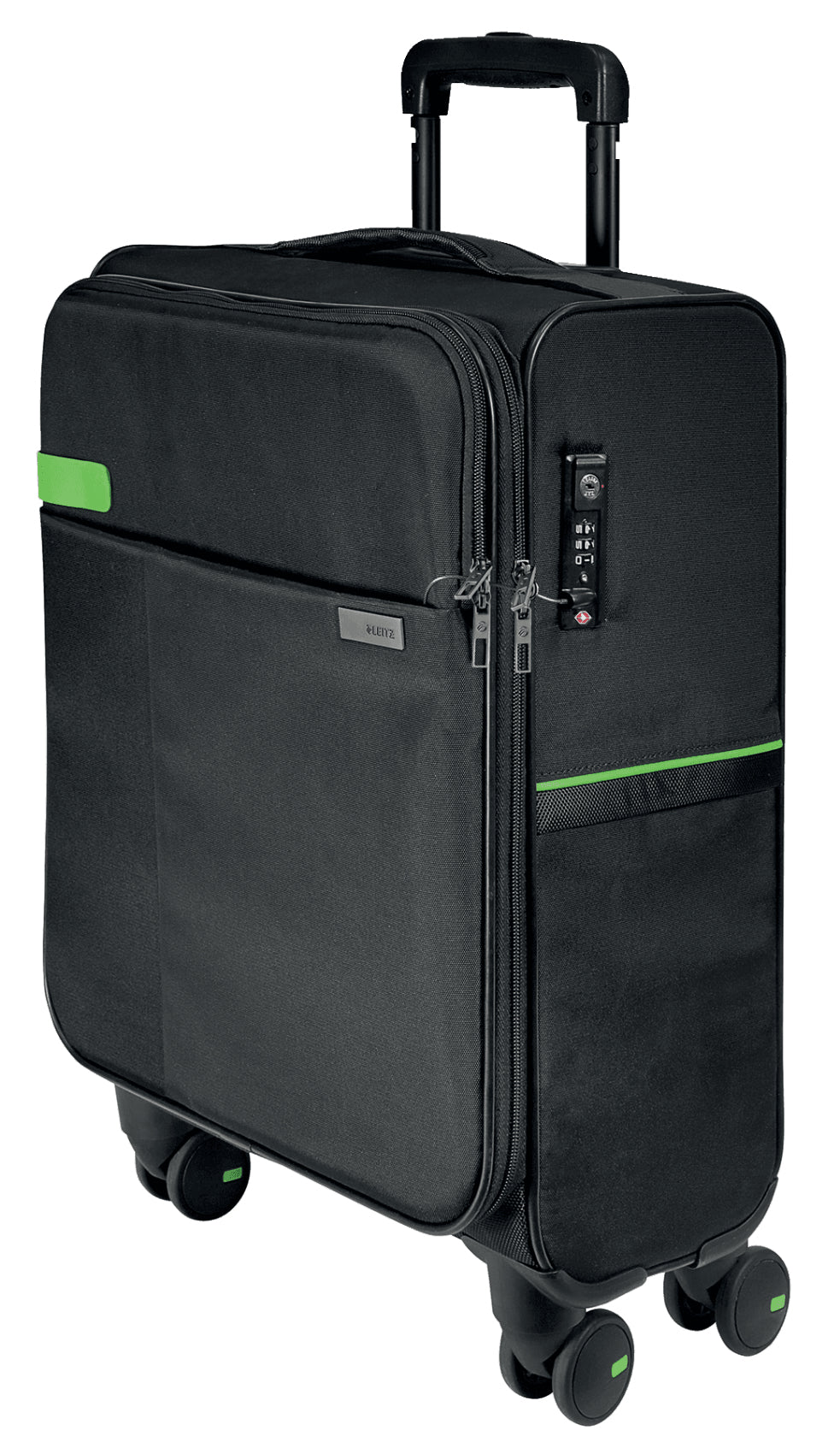 Leitz Trolley Handgepäck – 32 l, für Notebooks bis 15,6", Weichschale, 4 Rollen, schwarz, 38 × 55 × 22,5 cm