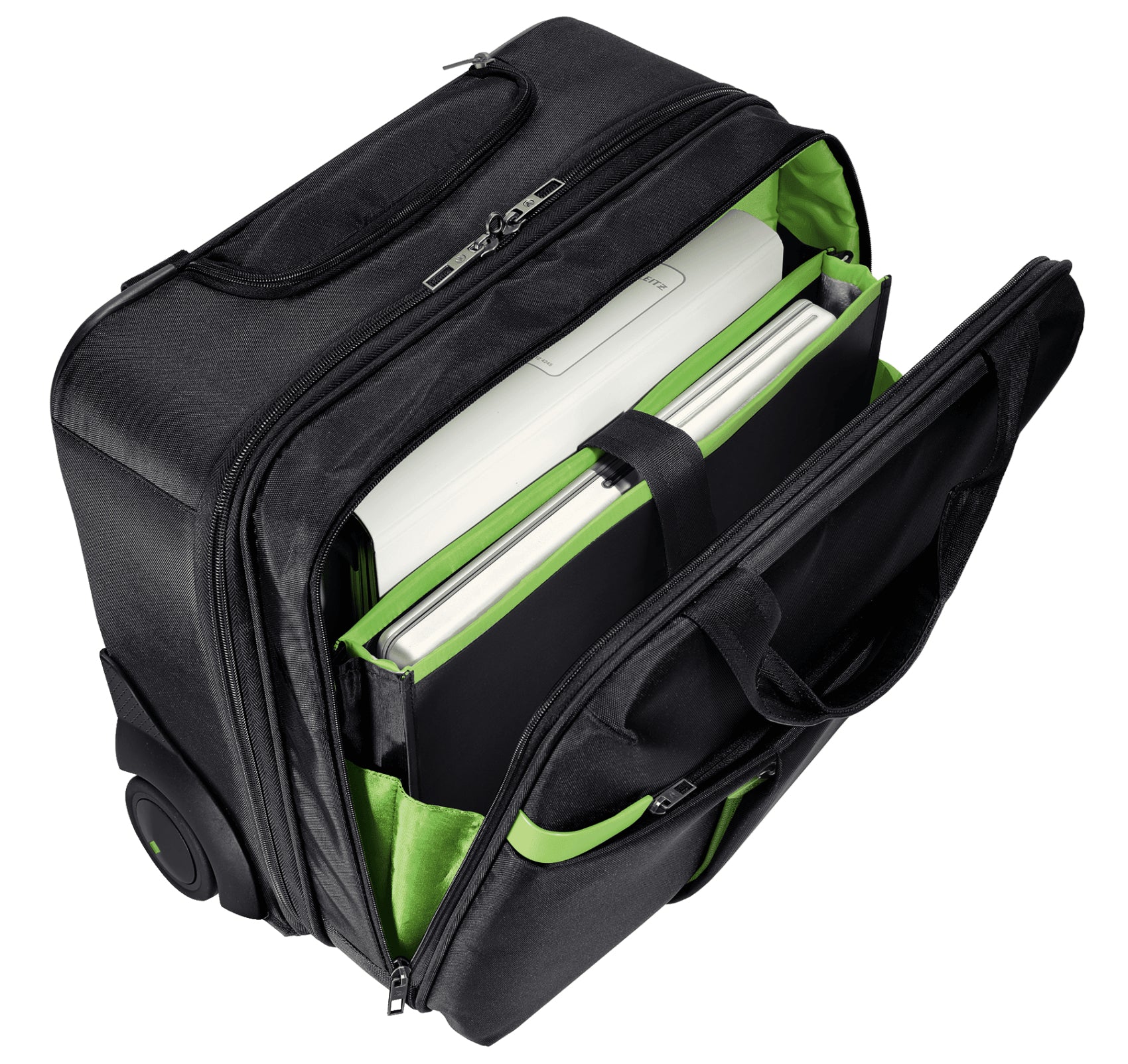 Leitz Handgepäck-Trolley – 24 l, für Notebooks bis 15,6", Weichschale, Schwarz, 44 × 37,5 × 23 cm