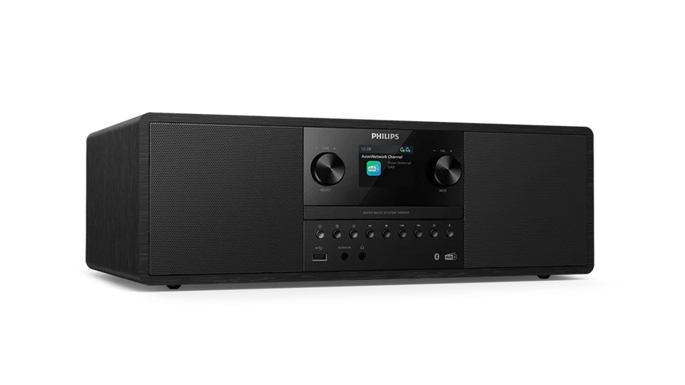 Philips TAM6500/10 – Stereo-Vollverstärker, 2×50 W, CD, DAB+/FM, Bluetooth 6.0, USB, 3,5 mm – Schwarz