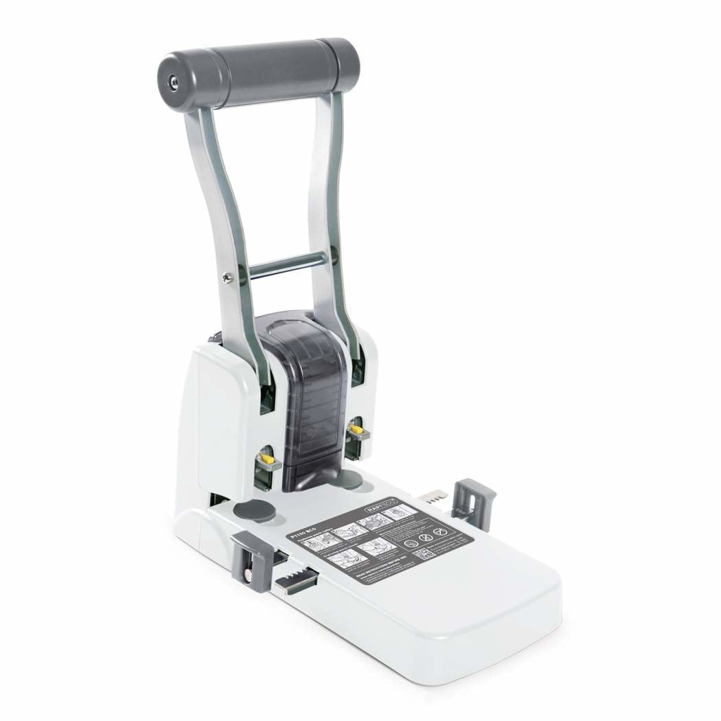 Rapesco Registraturlocher ECO P1100 – 2-/4-Loch, Lochabstand 80 mm, 100 Blatt – Weiss