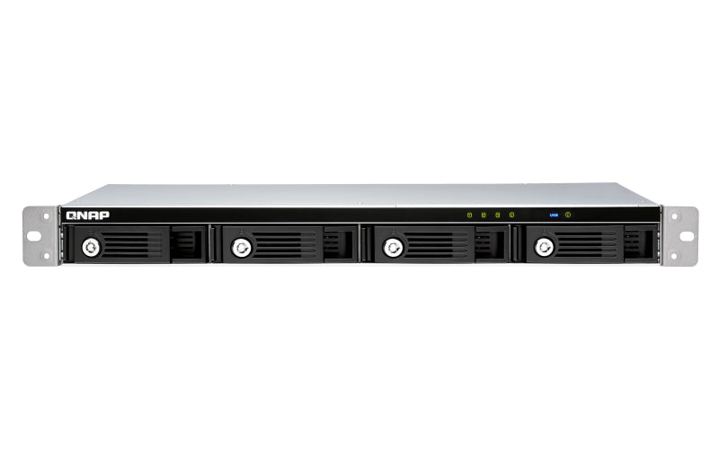 QNAP TR-004U – 4-Bay Rack 1U Gehäuse – für 2,5"/3,5" HDD/SSD, SATA