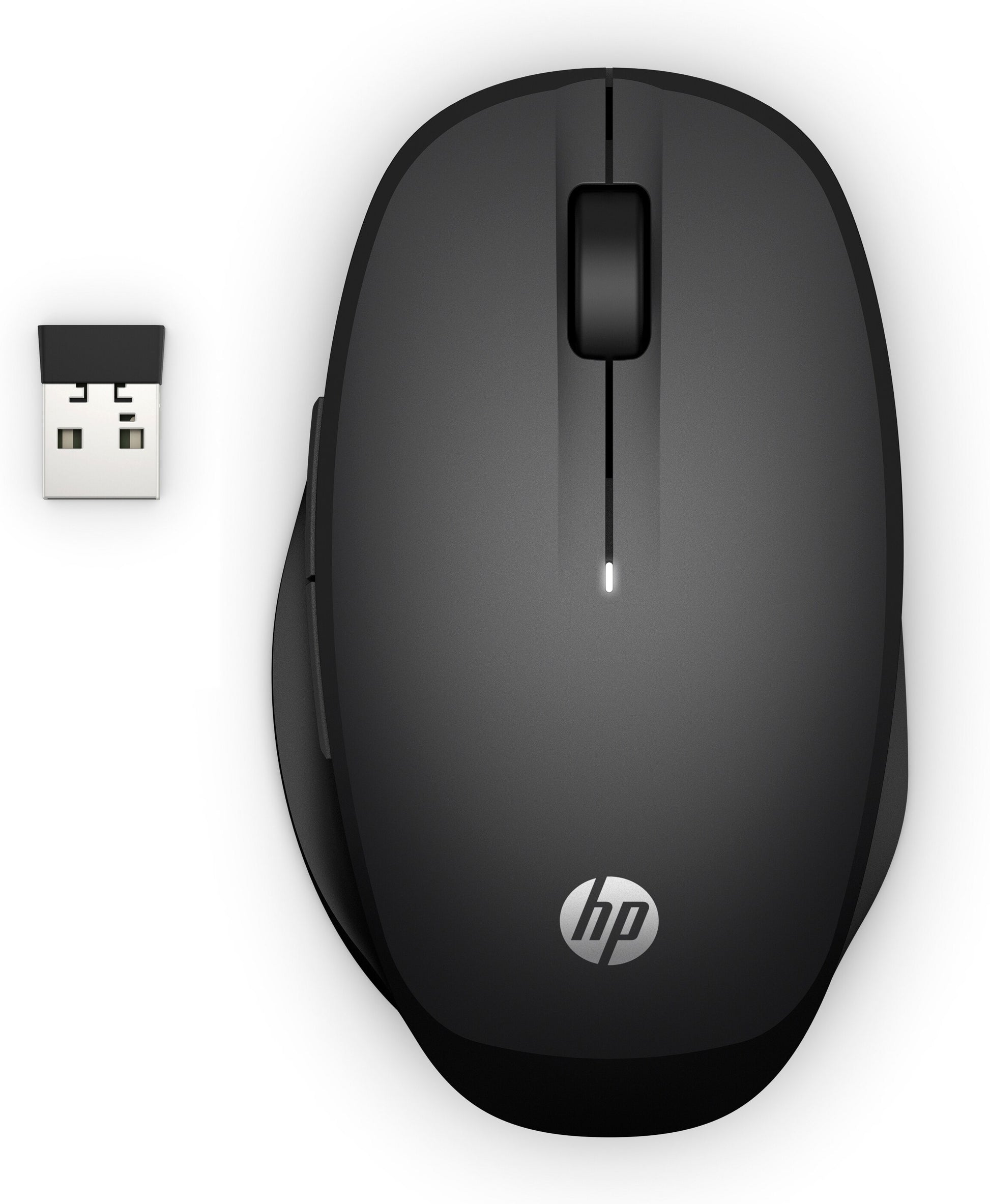 HP Dual Mode 300 – Maus – Kabellos (2,4 GHz), rechts, Schwarz