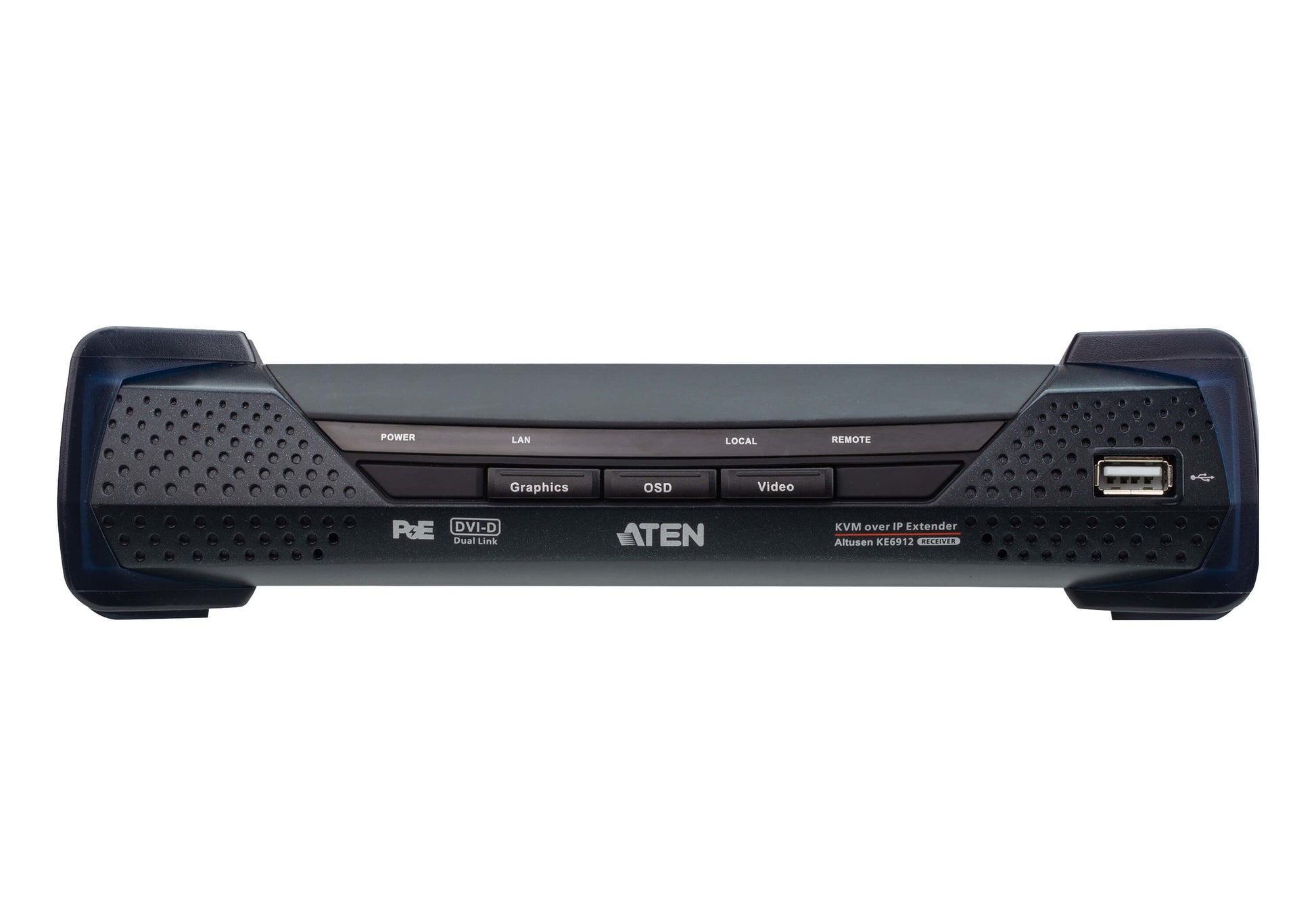 ATEN KE6912R – KVM over IP Empfänger, 1× DVI-D, USB-A, 2560×2048@50 Hz, 10 km, PoE