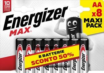 Energizer AA Batterien, Alkaline, 1,5 V – 8 Stk.