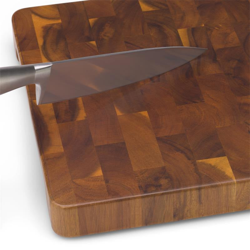 WMF Schneidebrett 40 × 34 × 4 cm, Holz (Akazie), gummierte Füsse, braun