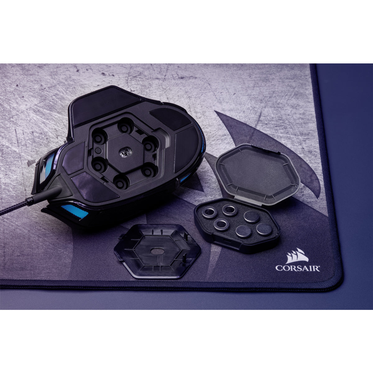 Corsair NIGHTSWORD RGB Performance Tunable Gaming-Maus – kabelgebunden, schwarz
