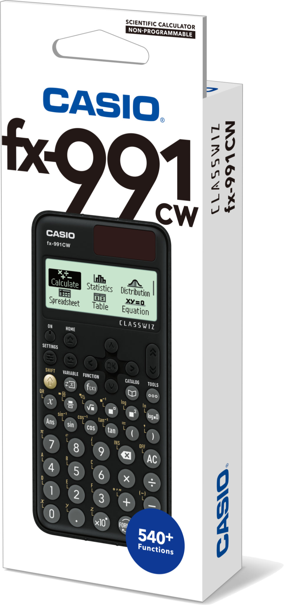 Casio Taschenrechner FX-991CW – 12-stellig, LCD, Batterie, Schwarz, 77×107×162 mm
