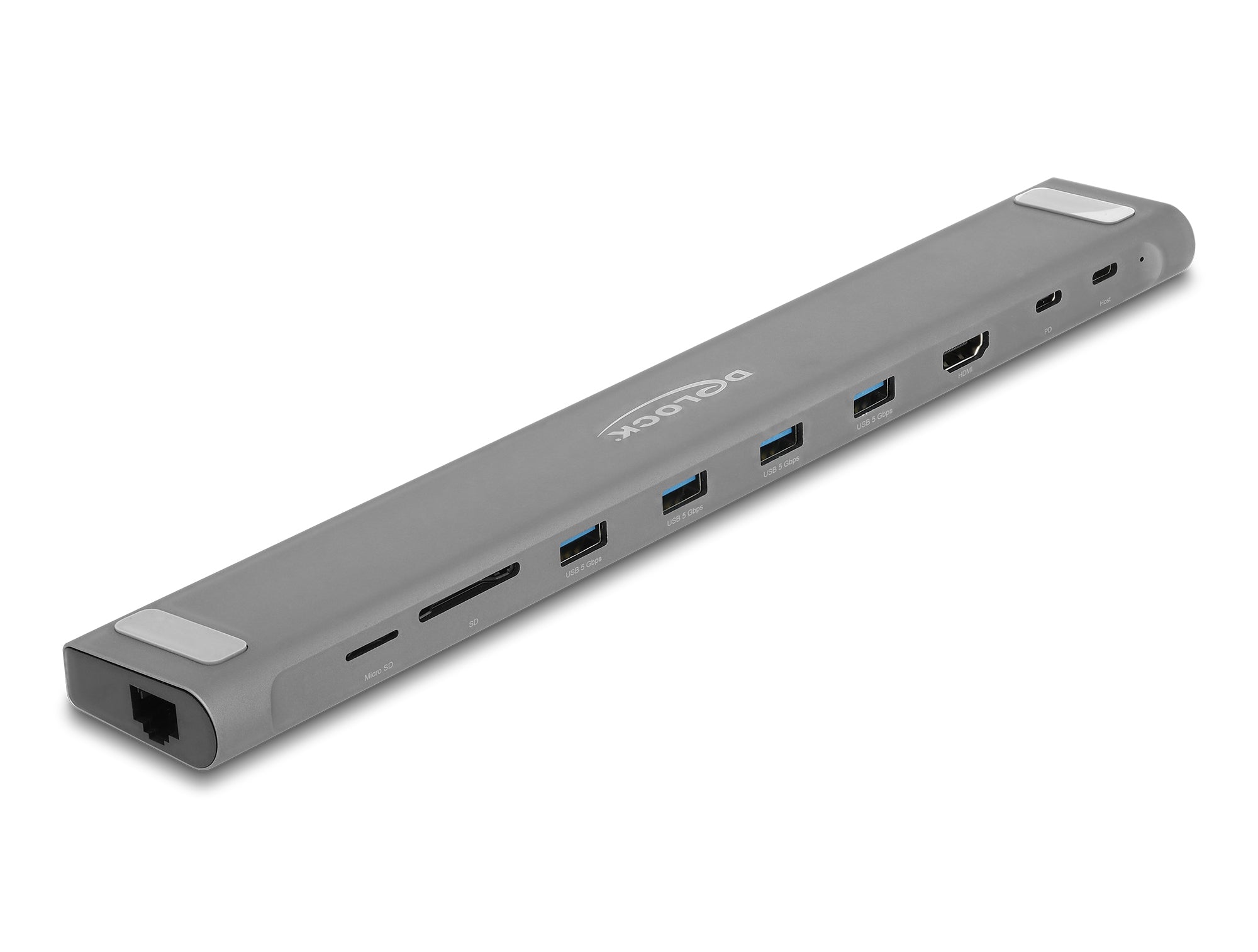 DeLOCK 87895 Dockingstation – USB-C, 1× HDMI, 4× USB-A, 1× USB-C, 85 W PD, GbE, SD/microSD, für Windows/Mac