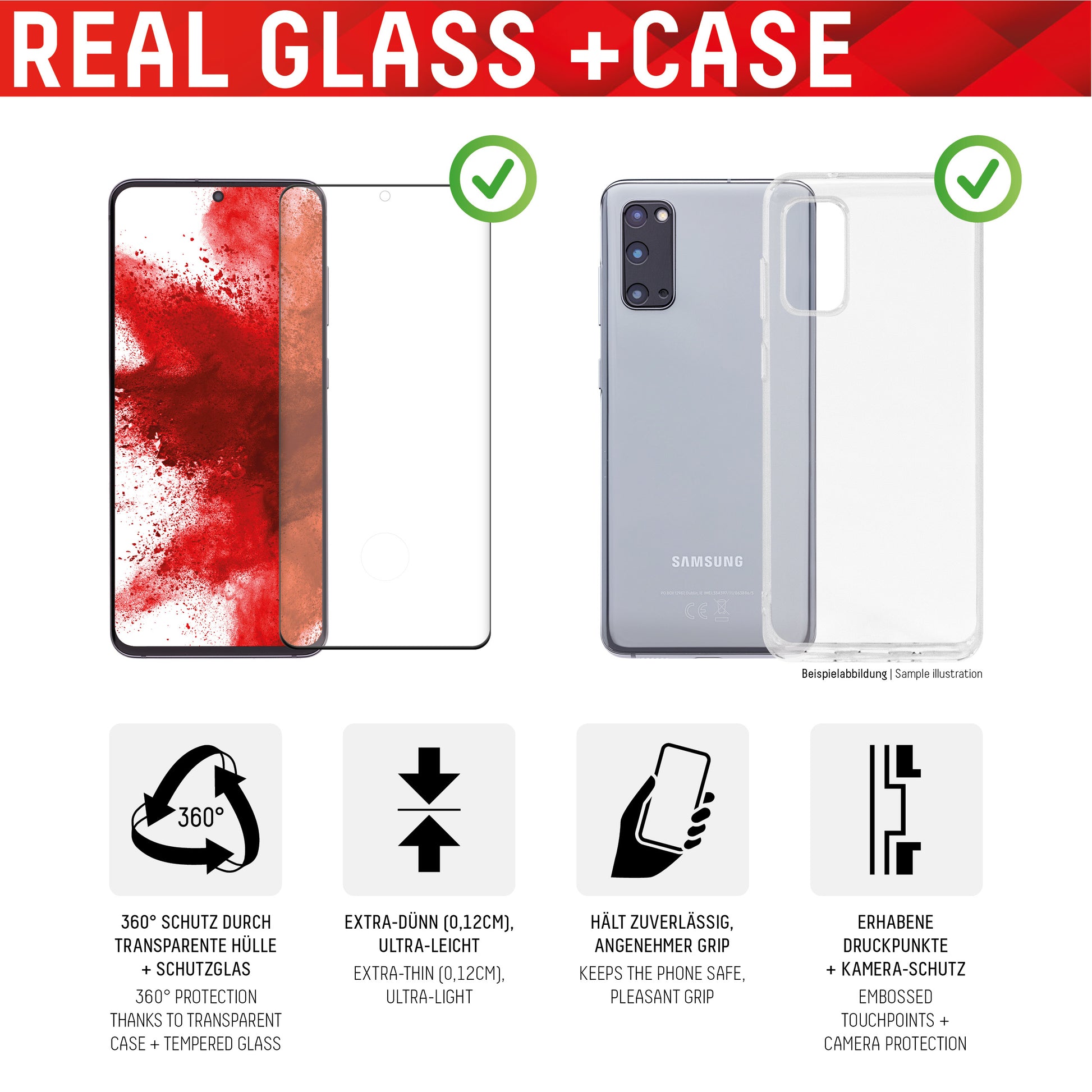 Displex Displayschutz (Panzerglas), 10H – für Galaxy S21 FE
