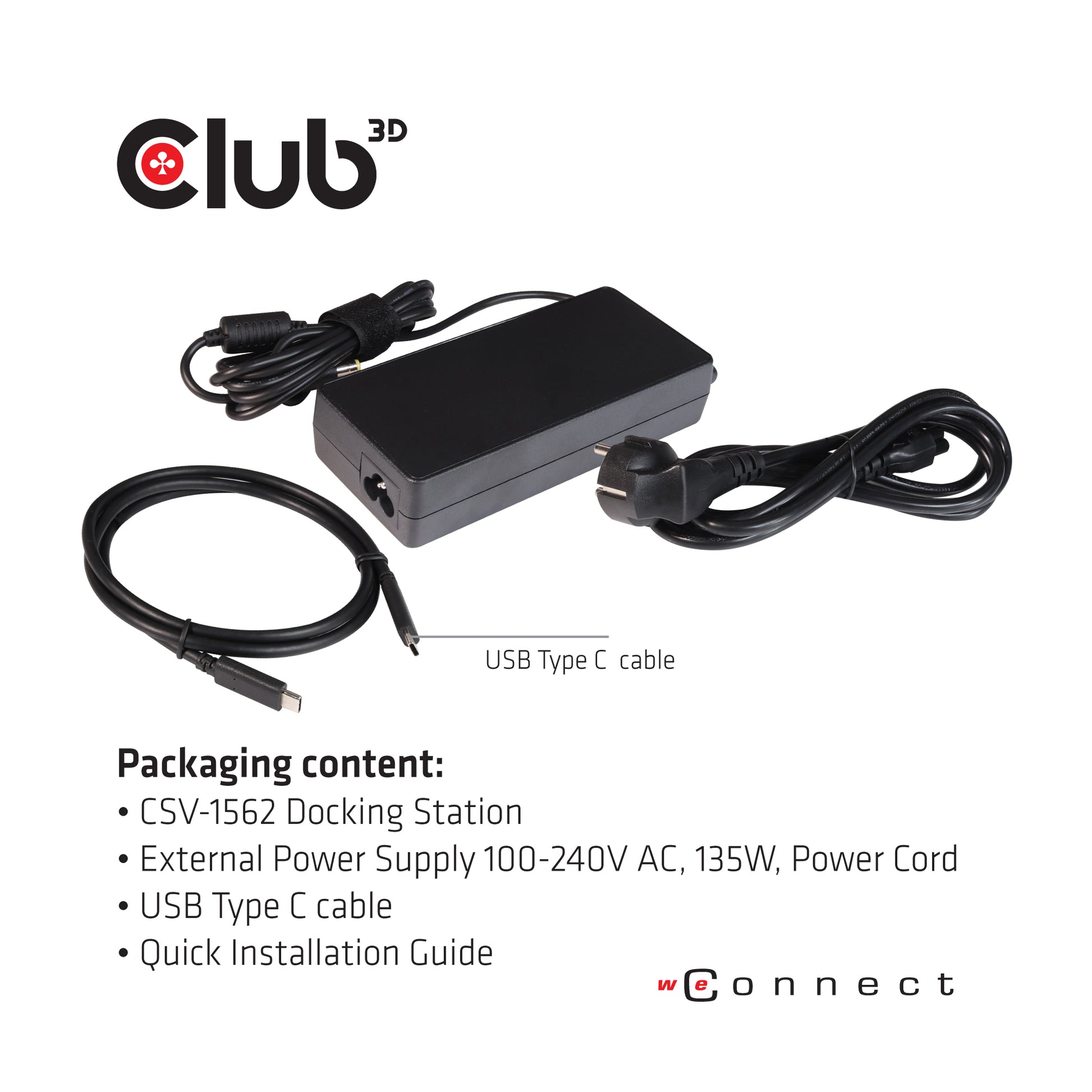 CLUB3D Club 3D CSV-1562 Dockingstation – USB-C, 2× DP, 3× HDMI, 4× USB-A, 135 W PD, GbE, 3,5 mm, für Windows/Mac