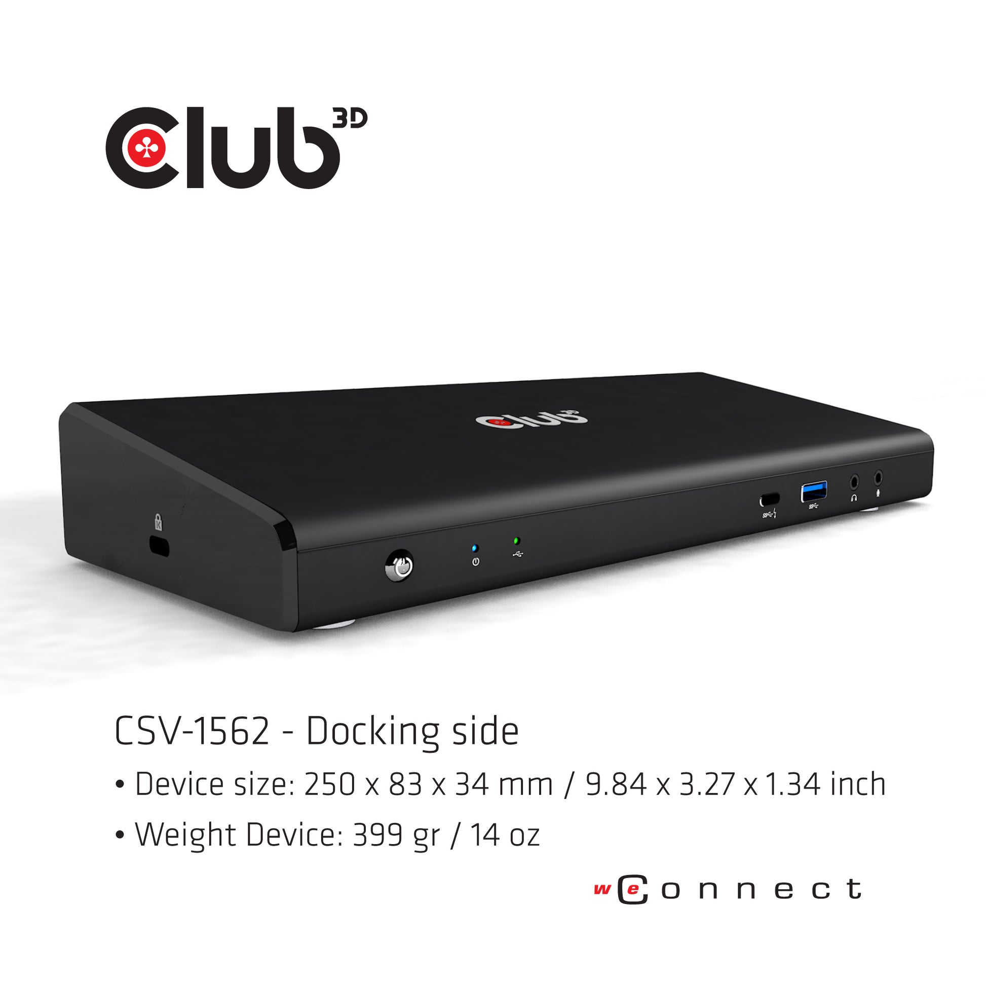 CLUB3D Club 3D CSV-1562 Dockingstation – USB-C, 2× DP, 3× HDMI, 4× USB-A, 135 W PD, GbE, 3,5 mm, für Windows/Mac