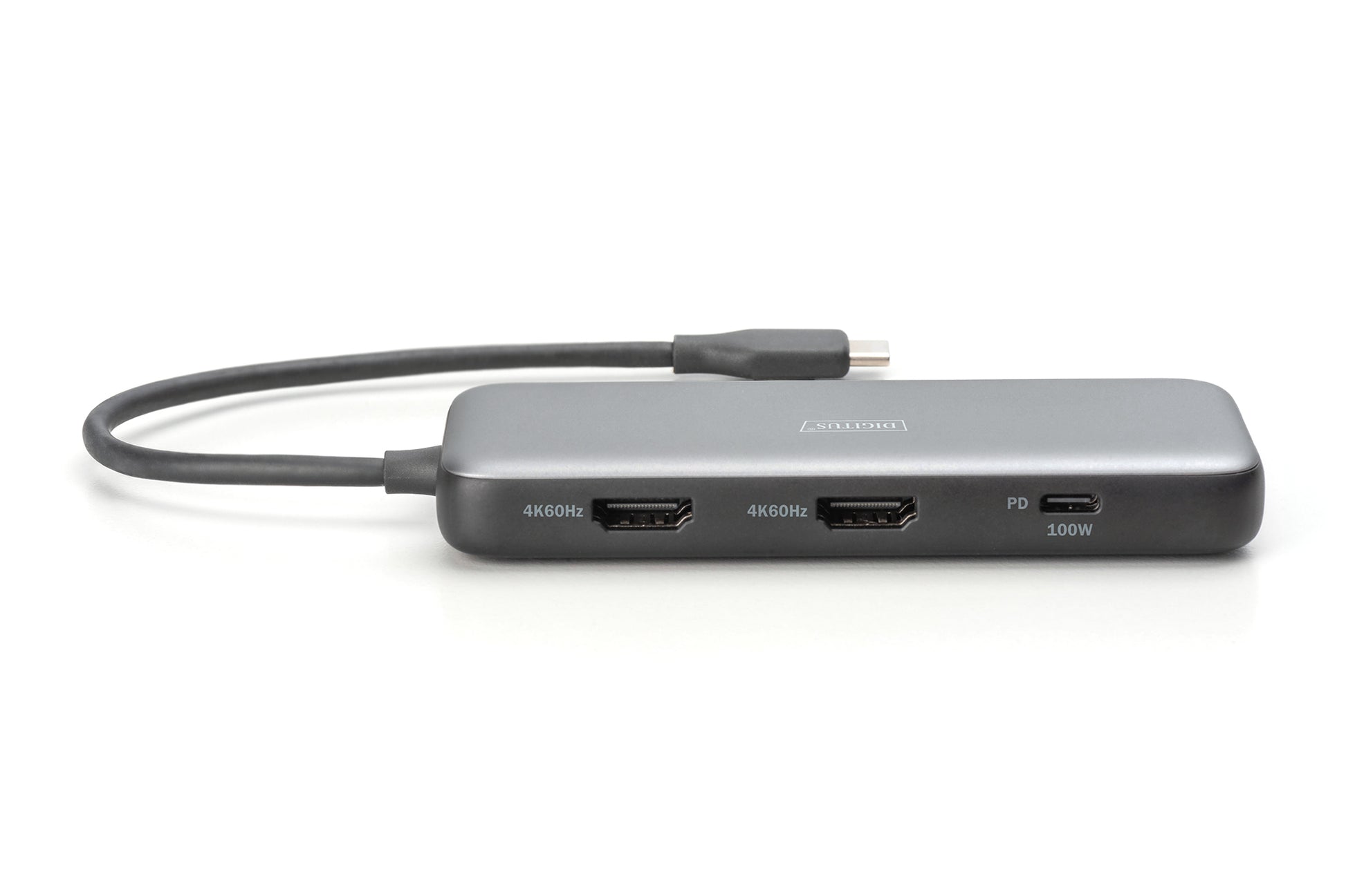 Digitus Dockingstation – USB-C, 1× DP, 2× HDMI, 2× USB-A, 1× USB-C, 100 W PD, GbE, für Windows/Mac/ChromeOS