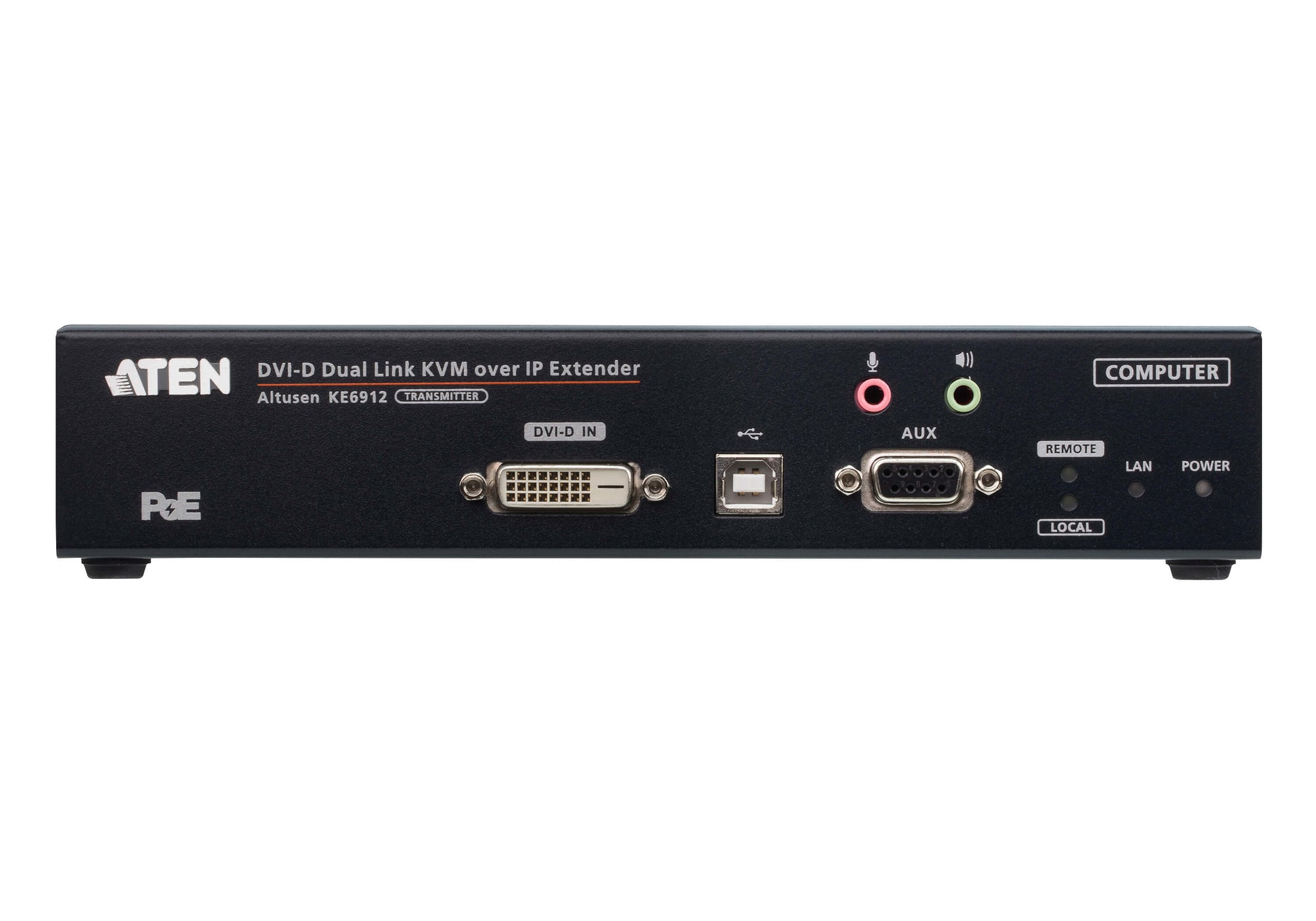 ATEN KE6912T – KVM Sender, über IP, DVI-D Dual Link, 2K@50 Hz, 10 km, PoE, RS-232