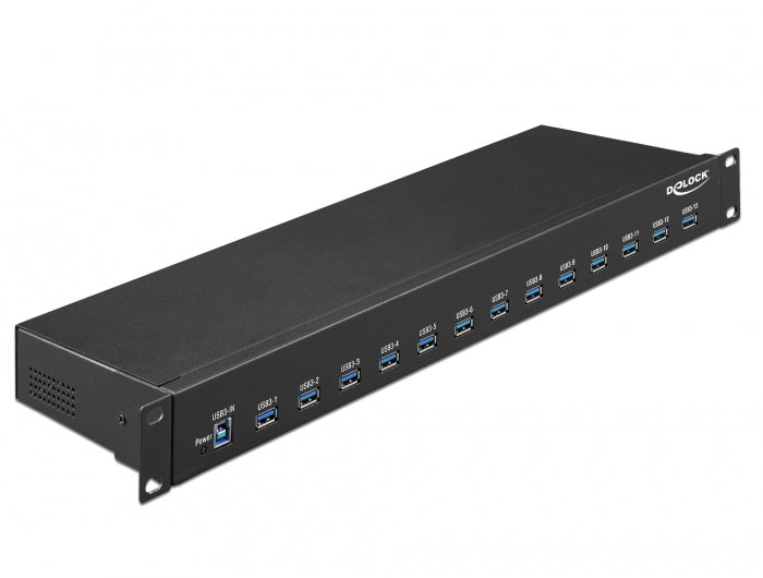 DeLOCK 64039 USB-Hub – USB-B, 13× USB-A, 16 W PD, für Windows/Mac/ChromeOS